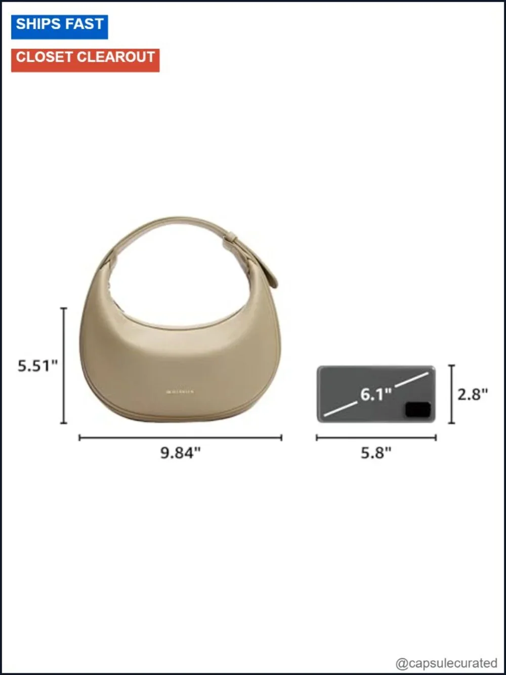 Trendy Crescent Shoulder Bag Vegan Leather Crossbody Hobo Purse for Women